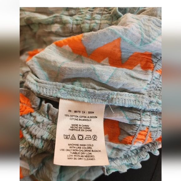 Anthropologie Feather Bone Demetria Smocked Cropped Top sz. M - Picture 6 of 6